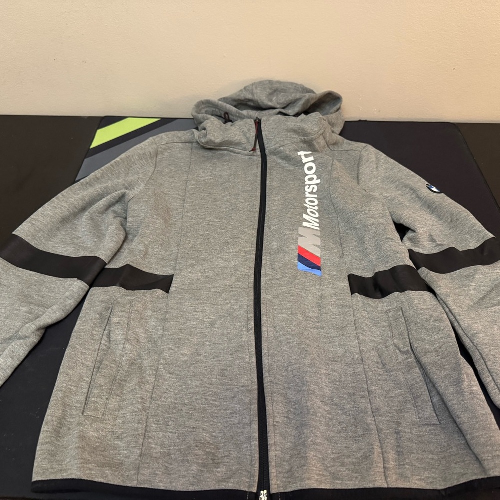 Puma BMW Tracksuit Jacket Black Grey Men’s Small